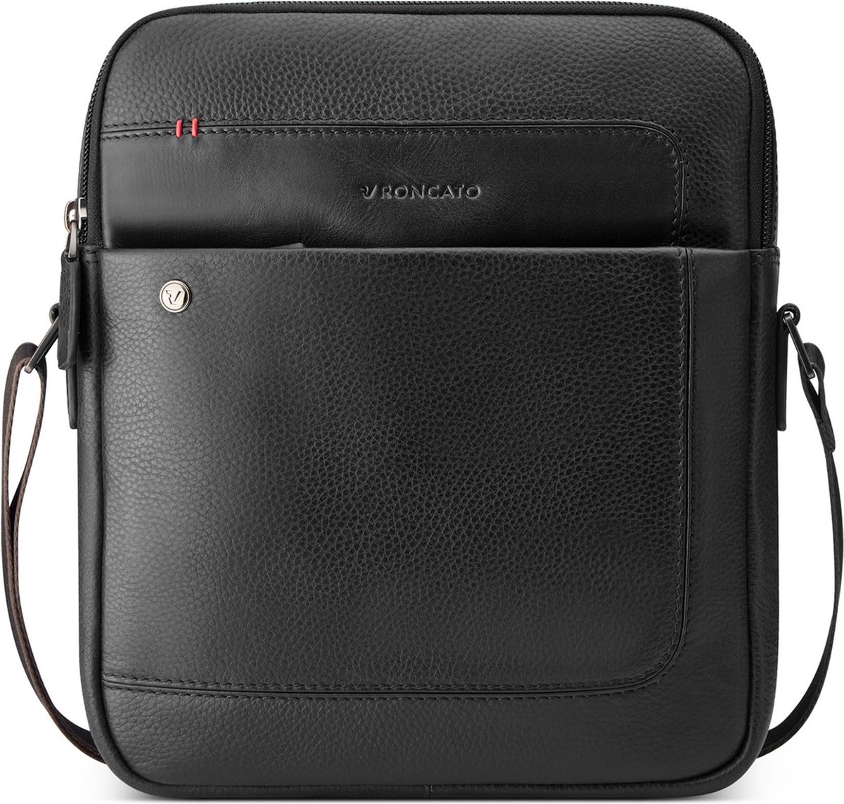 Roncato Alaska Herrentasche 23x27x6 Cm - Schwarz