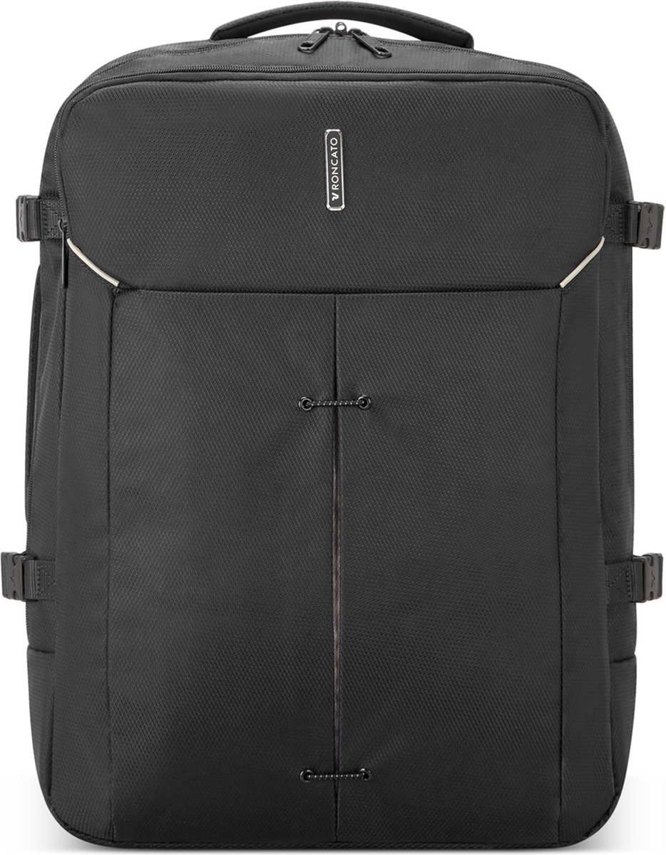 Roncato Ironik 2.0 Easyjet Reiserucksack Mit 17 Laptopfach - 45x36x20 Cm - Schwarz