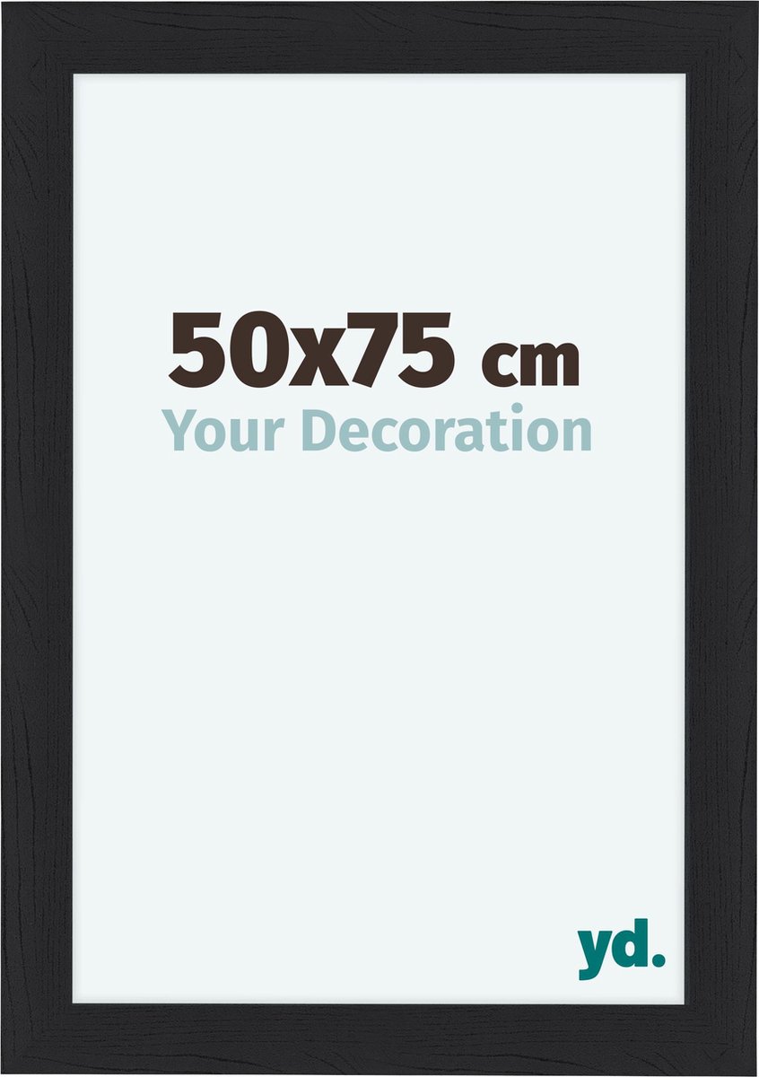 Bilderrahmen 50x75 cm - Schwarz Gemasert - MDF - Como