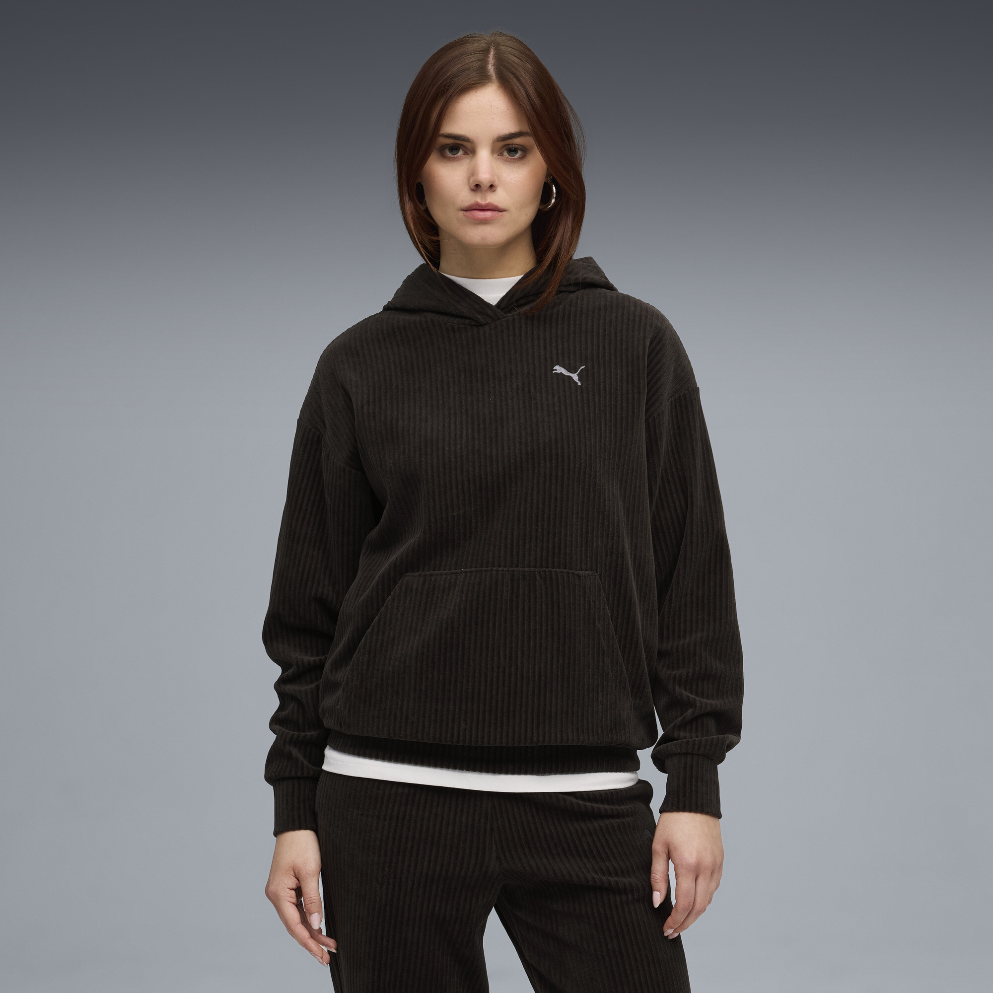 PUMA Essentials Elevated Comfort Hoodie Damen, Kleidung, Schwarz, M
