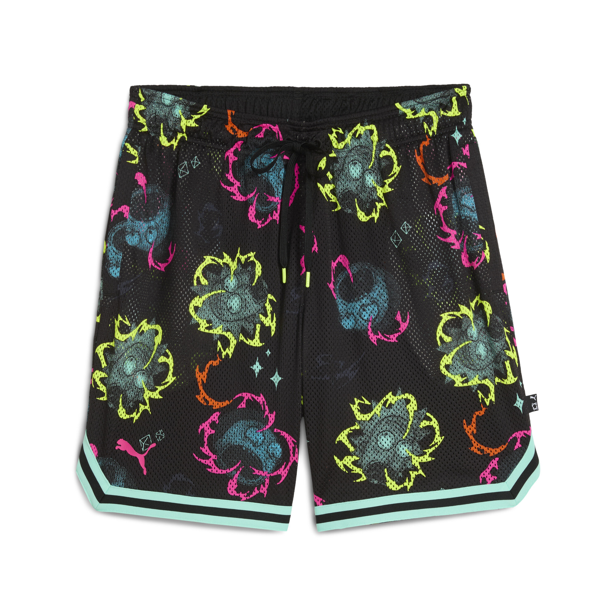 PUMA x RICK AND MORTY All-Over Print Shorts Unisex, Accessoires, Schwarz, M
