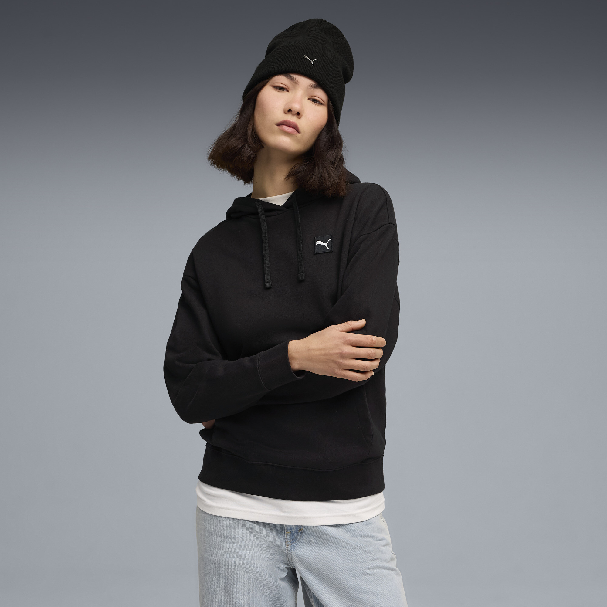 PUMA Essentials Elevated Comfort Hoodie Damen, Kleidung, Schwarz, M