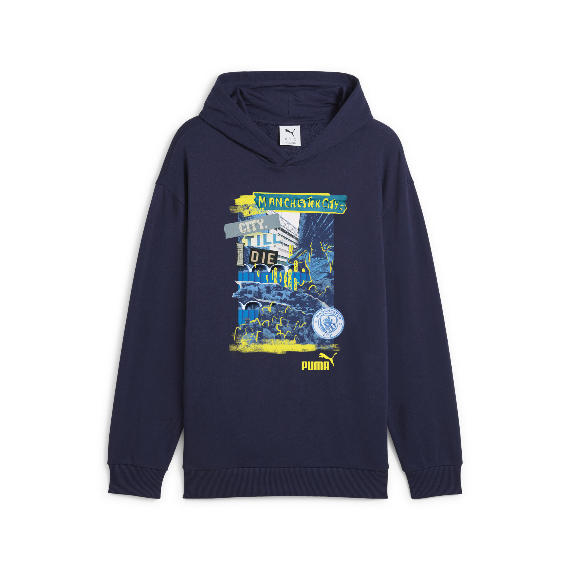 PUMA Manchester City ftblNRGY+ Hoodie Herren, Accessoires, Blau, XXL