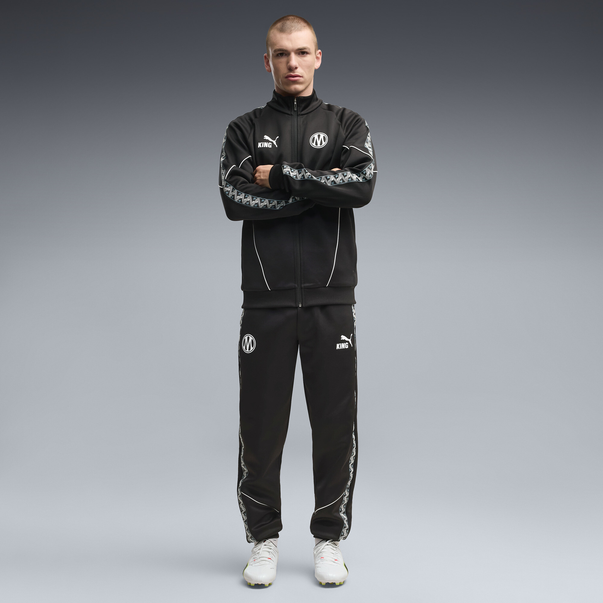 PUMA Olympique de Marseille KING Anthem Hose Herren, Accessoires, Schwarz, XS