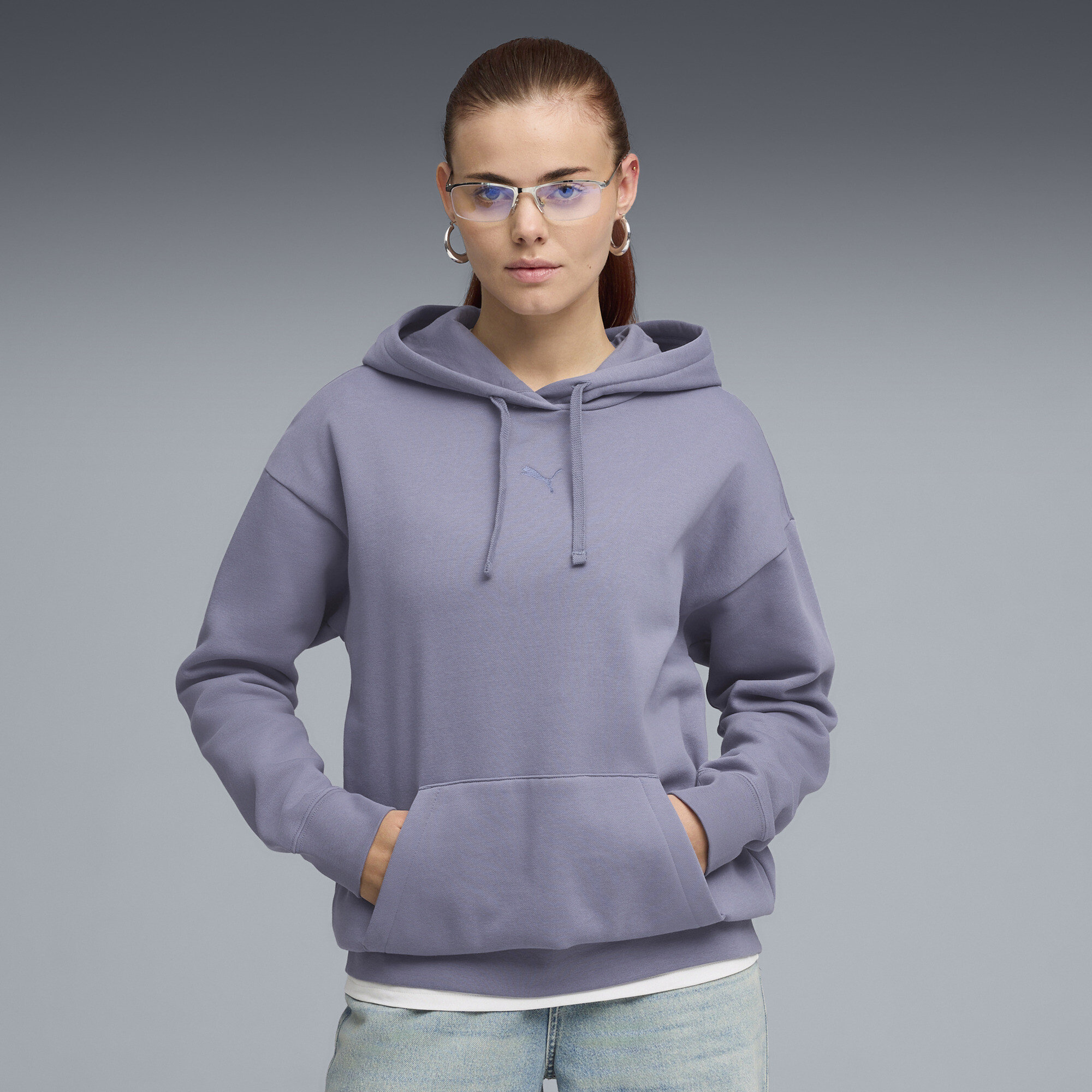 PUMA Essentials Fleece Relaxed Hoodie Damen, Kleidung, Grau, XXL