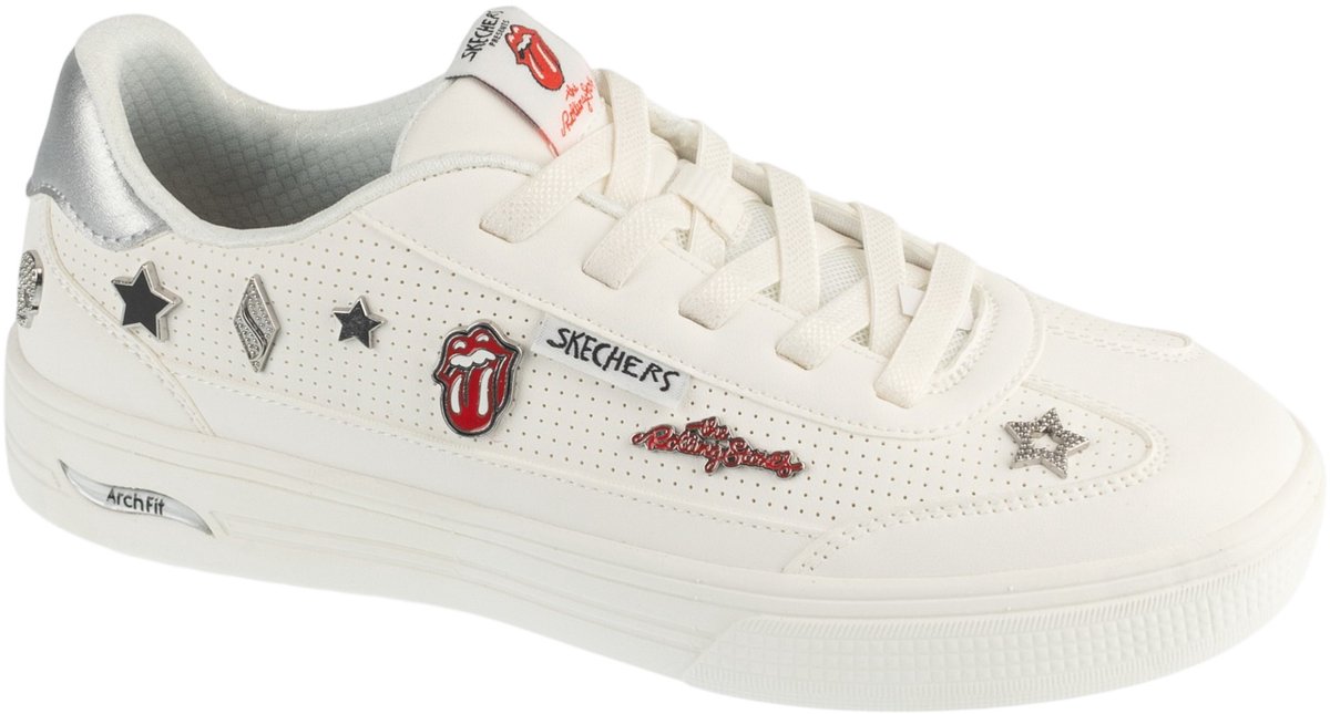 Skechers Arch Fit Arcade - Rolling Stones, Damen weiße Sneaker 41 weiß