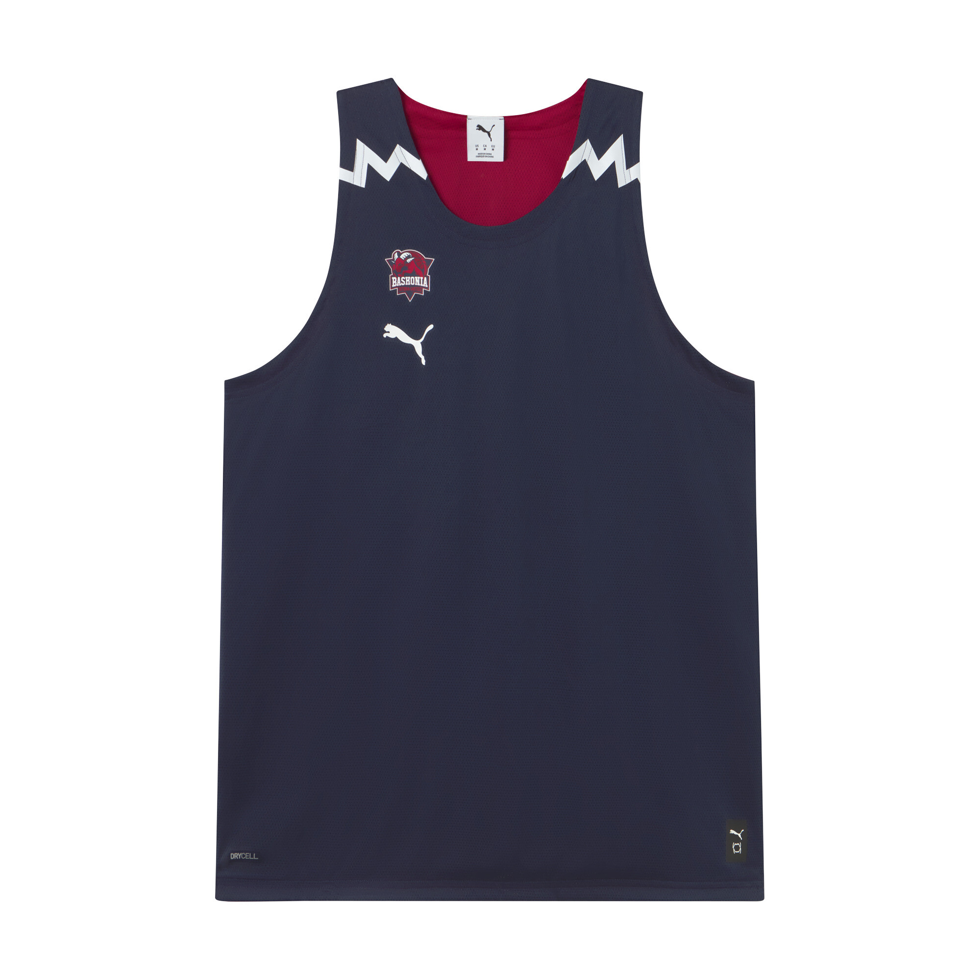 PUMA Saski Baskonia Wendbares Basketballtrikot Herren, Kleidung, Blau, L