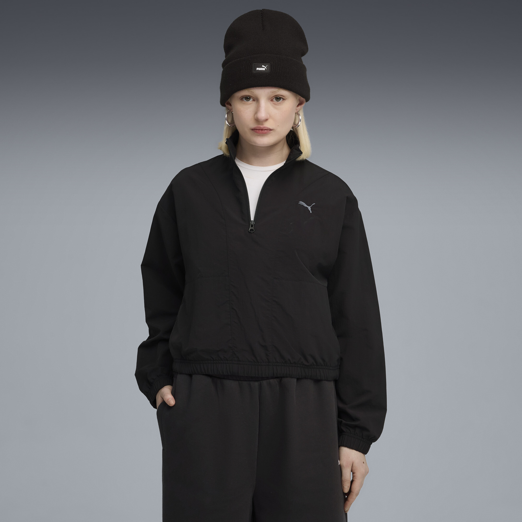 PUMA HER Relaxed Sweatshirt Damen, Accessoires, Schwarz, XS