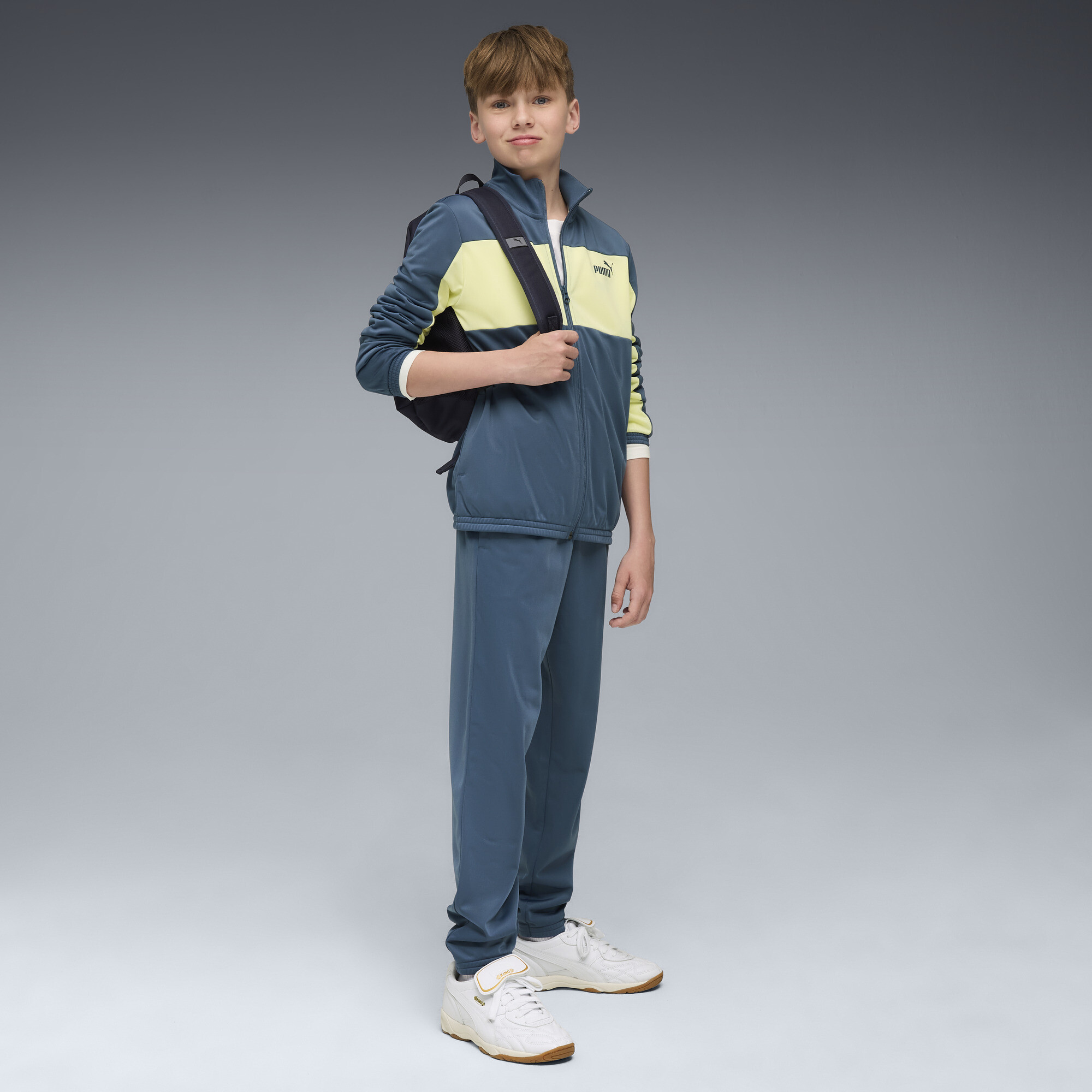 PUMA Poly Colourblock Jogginganzug Teenager, Kleidung, Blau, 7-8Y