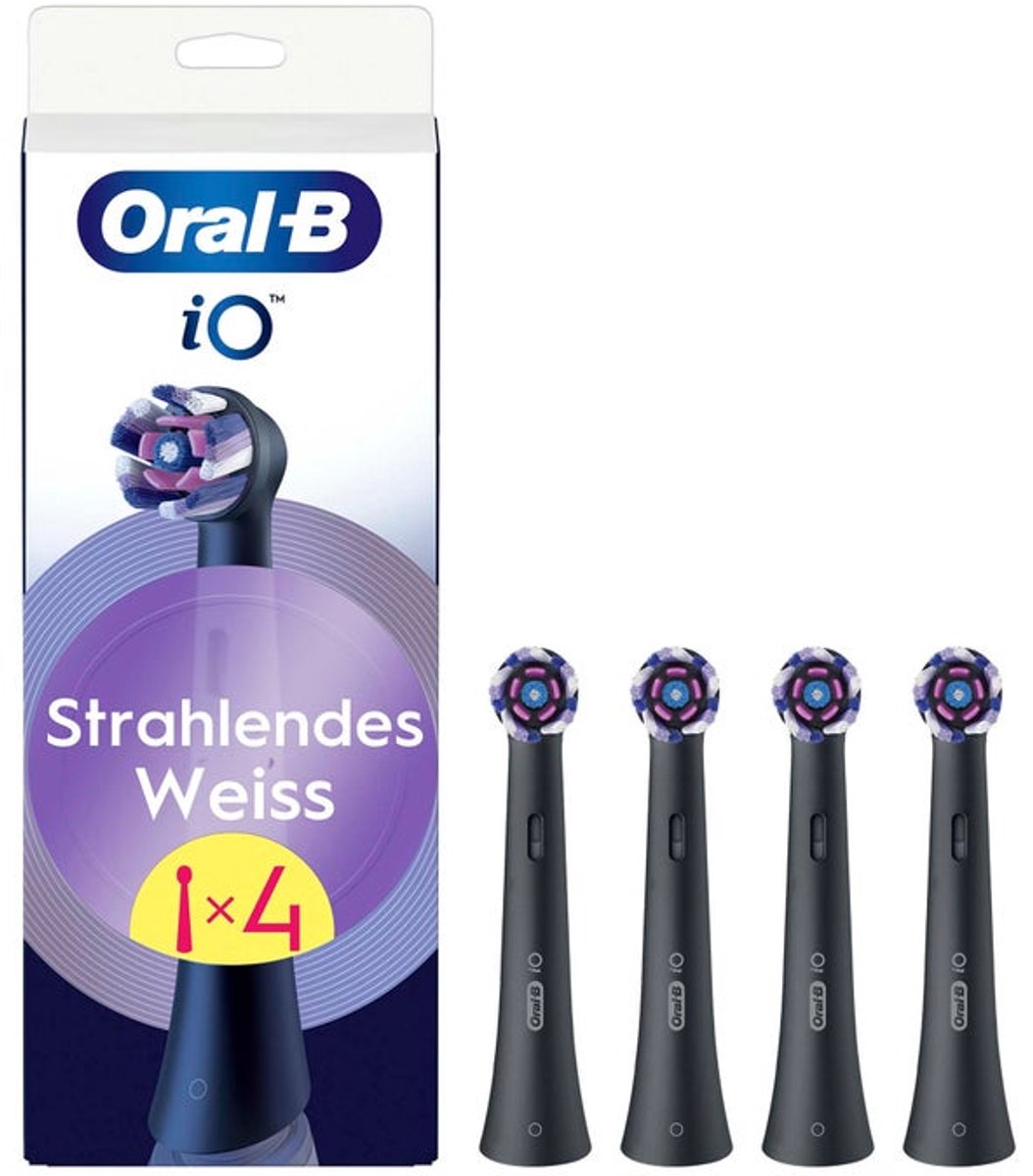 Oral-B IO Radiant white Schwarz   4 stk.