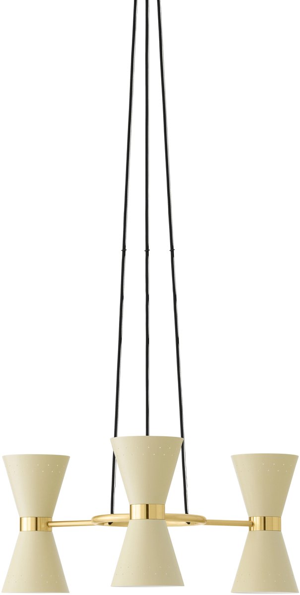 Collector 3 Pendelleuchte Crème Audo Copenhagen - Wohnzimmer - Design - Metall - Mehrflammig