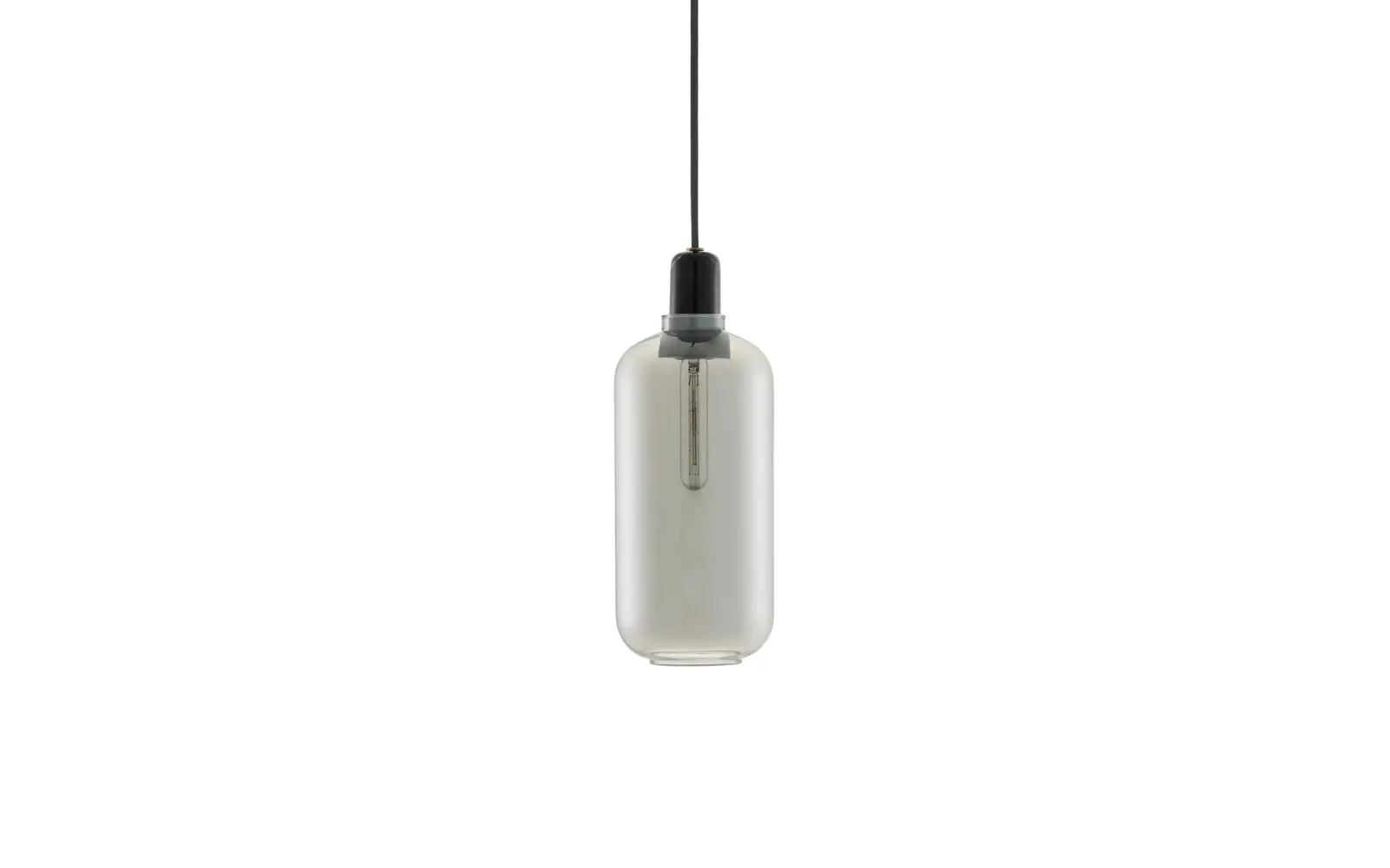 Amp Pendelleuchte Large Rauch/Schwarz Normann Copenhagen - Wohnzimmer - Glas