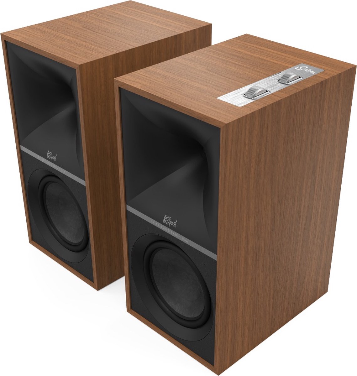 Klipsch The Sevens -Paarpreis, Aktiv Regallautsprecher (walnuss)