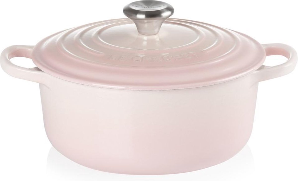 Le Creuset Bräter Signature 20 cm Shell Pink rund