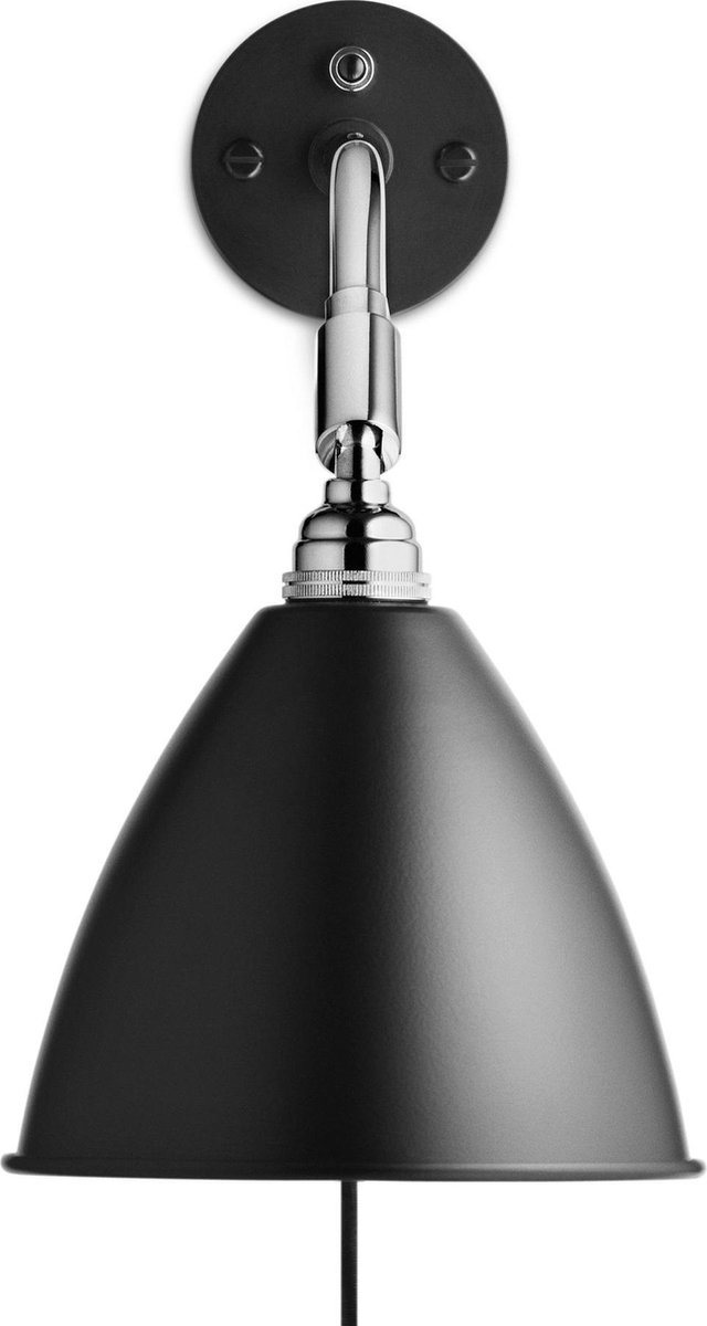 Bestlite BL7 Wandleuchte Ø 16 cm Schwarz/Chrom GUBI - Wohnzimmer - Design - Metall - Einflammig
