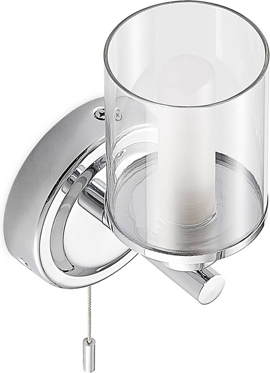 Vinza Wandleuchte Chrome/Clear Lindby - Wohnzimmer - Modern - Metall - Einflammig