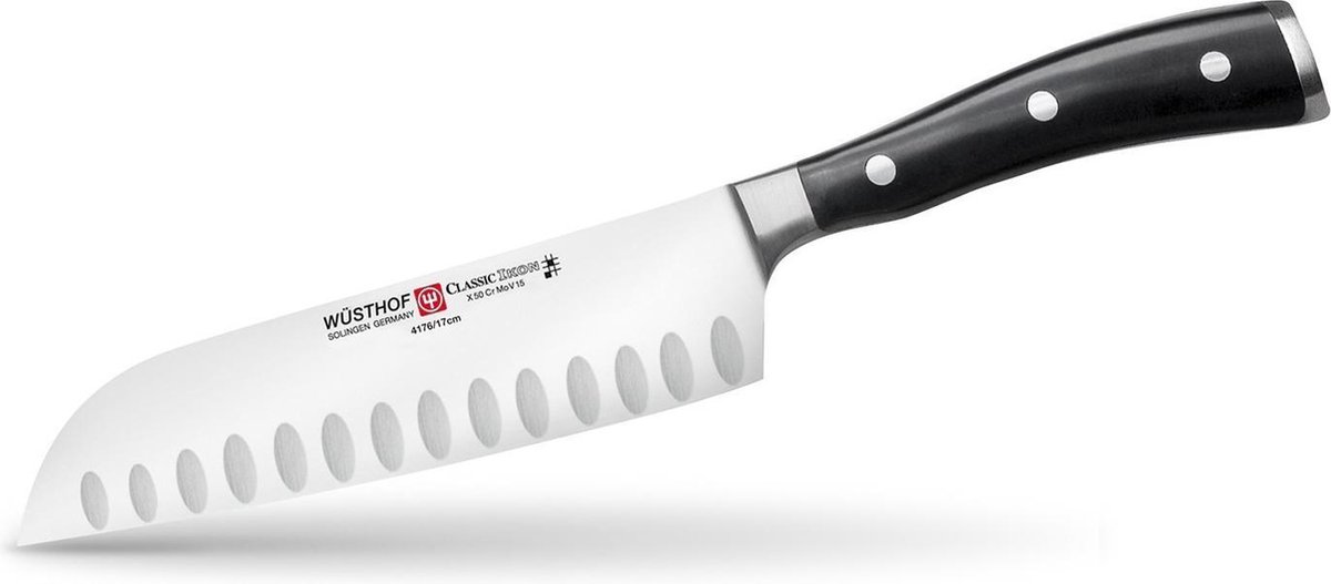 Wüsthof Classic Ikon Santoku mit Kullenschliff 17 cm