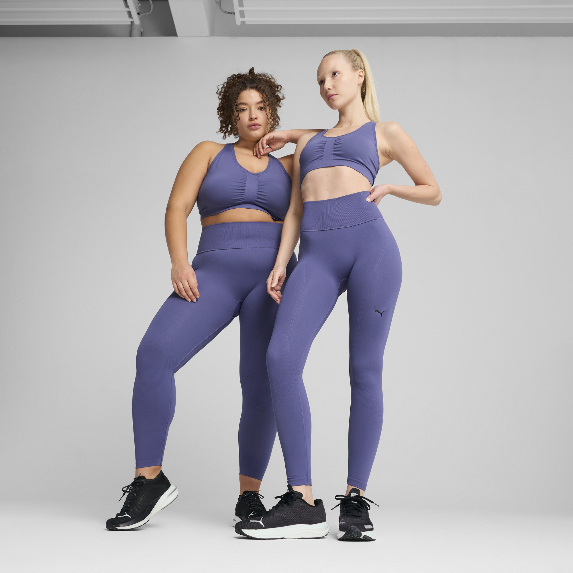 PUMA SHAPELUXE Seamless Tights Damen, Kleidung, Blau, 3XL