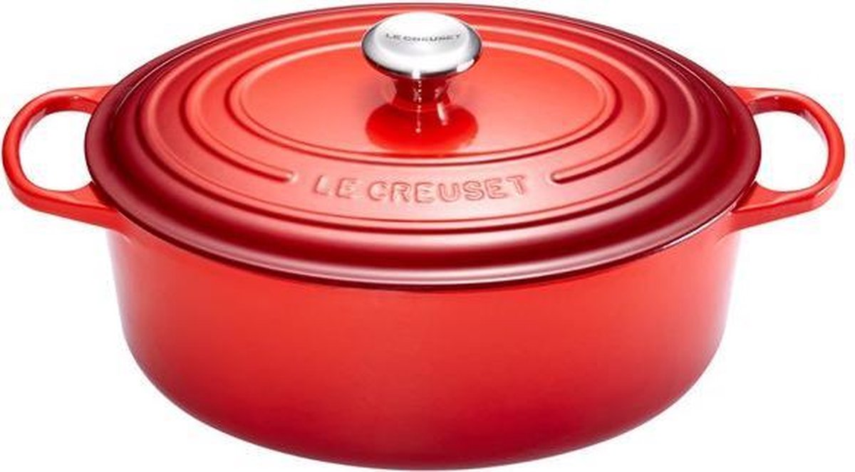 Le Creuset Bräter Signature 29 cm oval Kirschrot 4,7 L