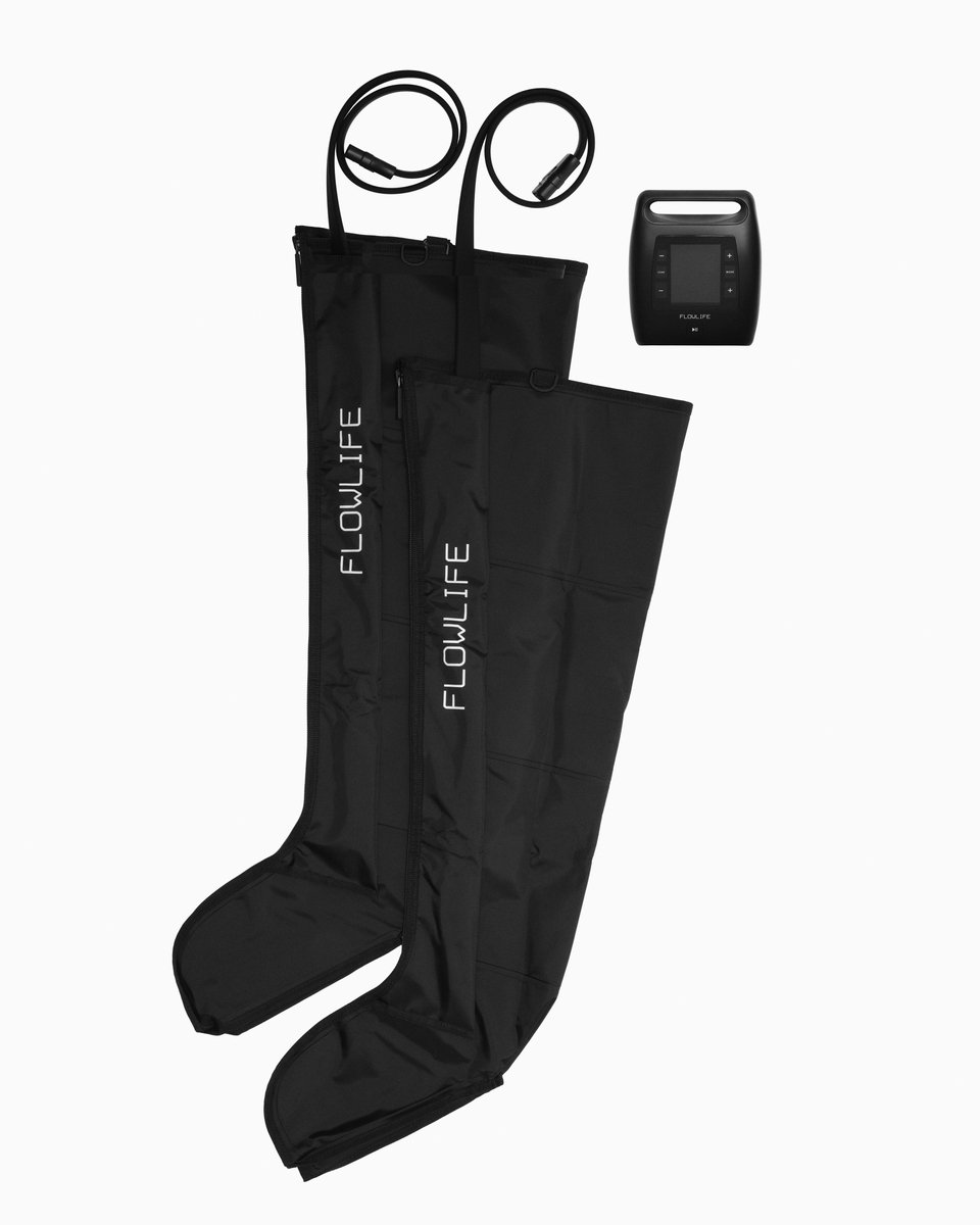 Flowlife Flowpression Pro+ Massage-Boots L – Regeneration für Läufer, Schwarz