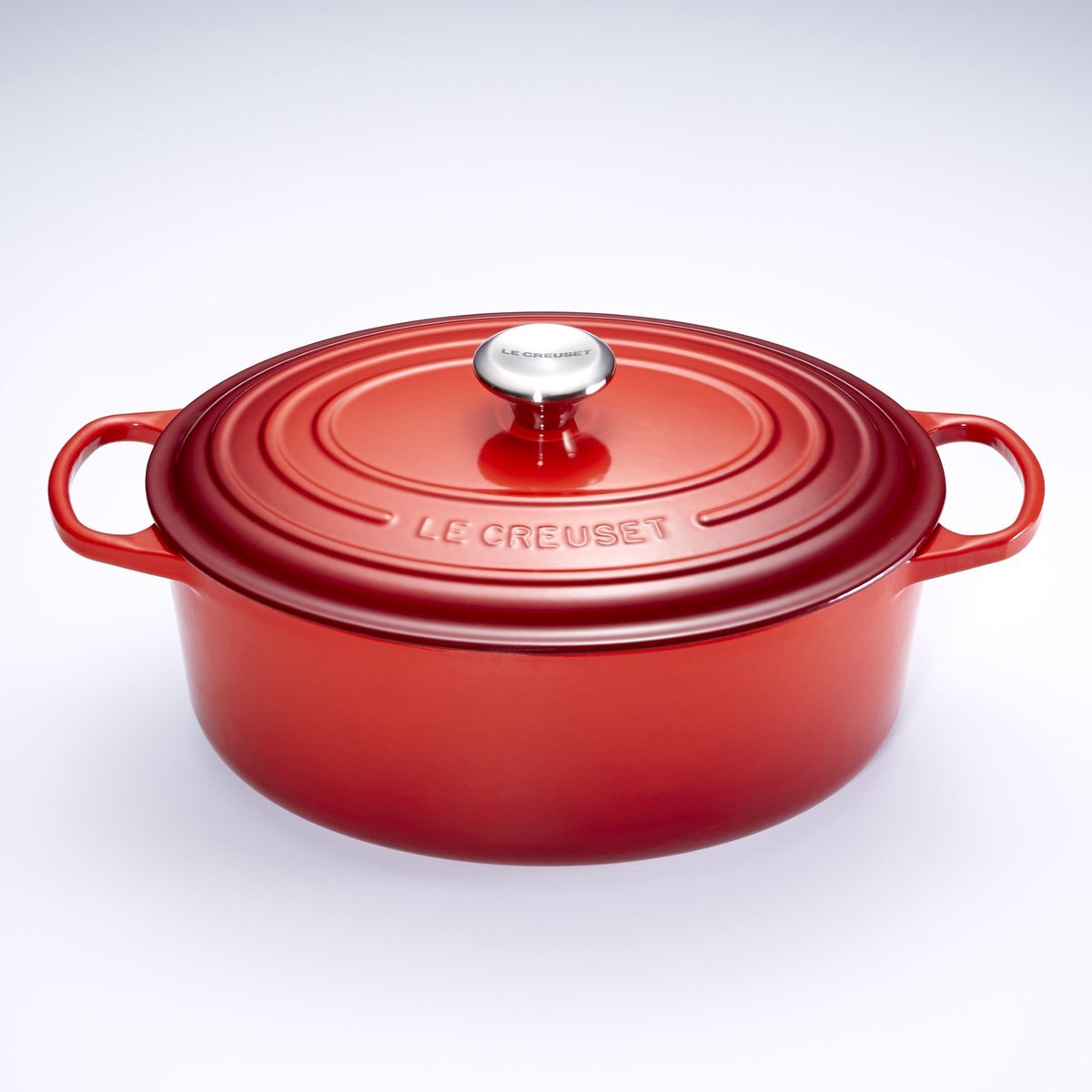 Le Creuset Bräter Signature 35 cm oval Kirschrot 8,9 L