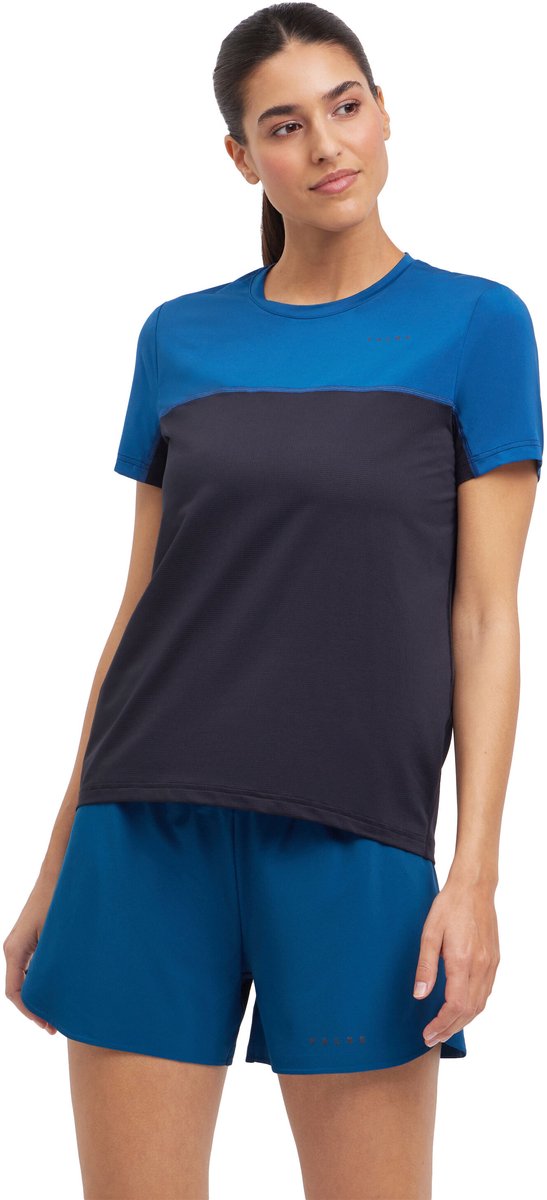 FALKE® RU SS Tee Heat Damen Laufshirt – Blau, Atmungsaktiv & Bequem für optimale Performance