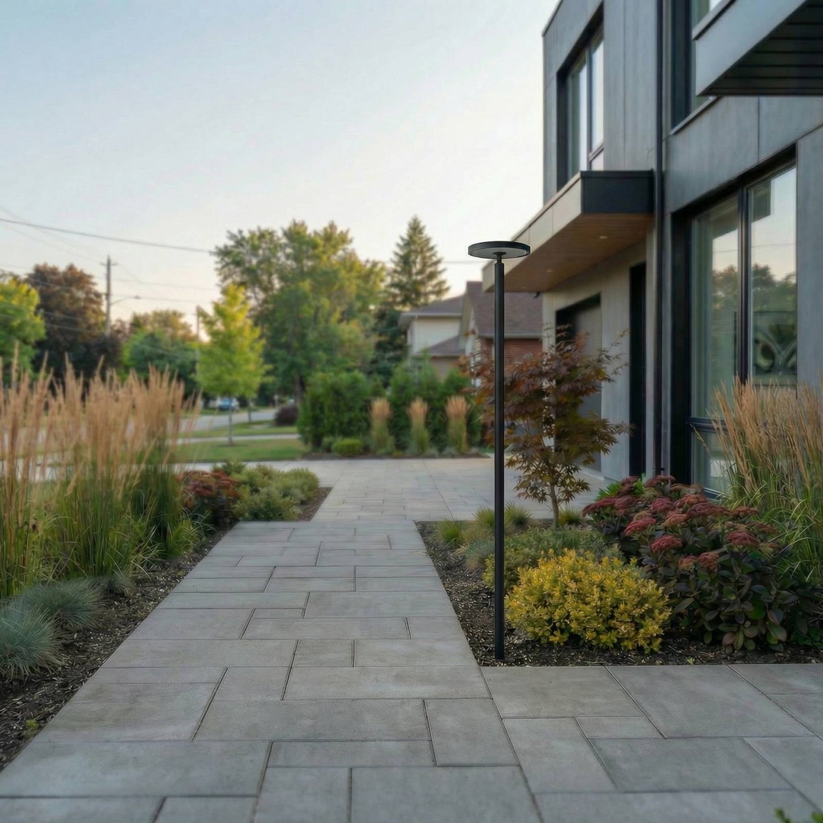 Akito Außen Gartenleuchte Graphite Lucande - Modern - Aluminium - Einflammig