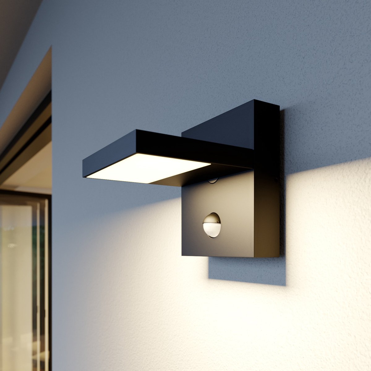 Silvan Außenwandleuchte w/Sensor Graphite/White Lucande - Balkon - Modern - Aluminium - Einflammig