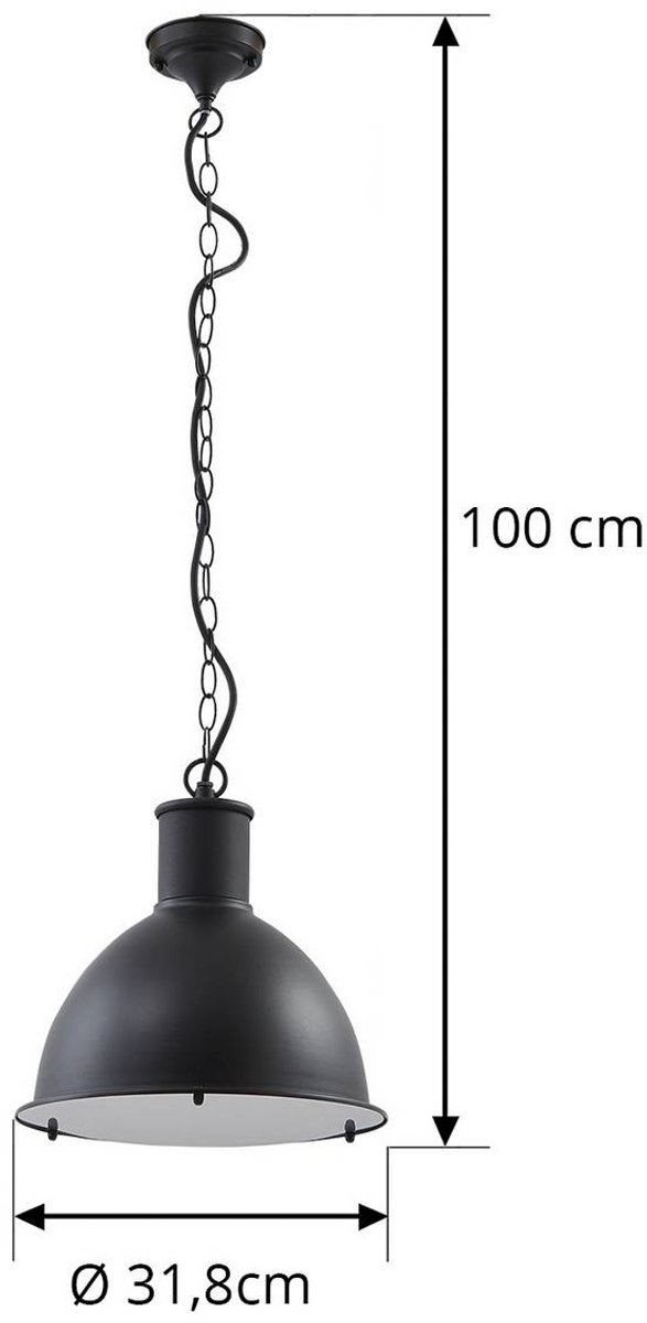 Luciane Draußen Pendelleuchte Schwarz Lindby - Terrasse - Aluminium - Einflammig
