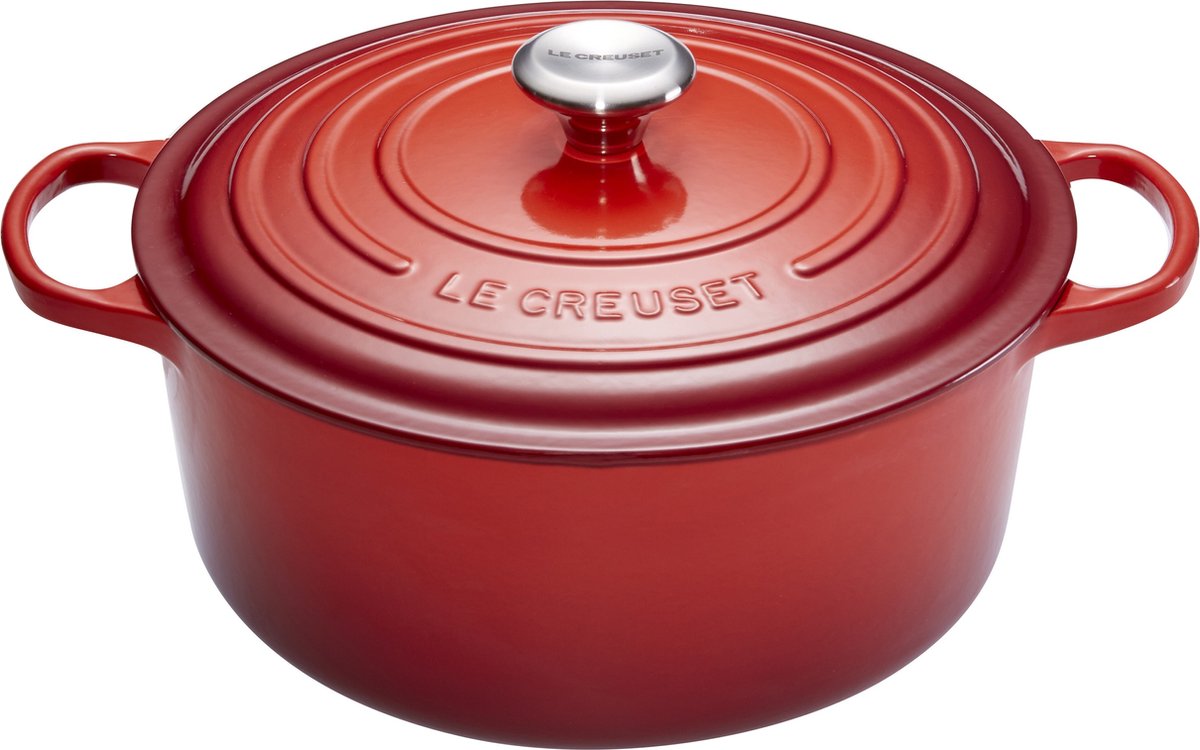 Le Creuset Bräter Signature 26 cm Kirschrot 5,3 L rund