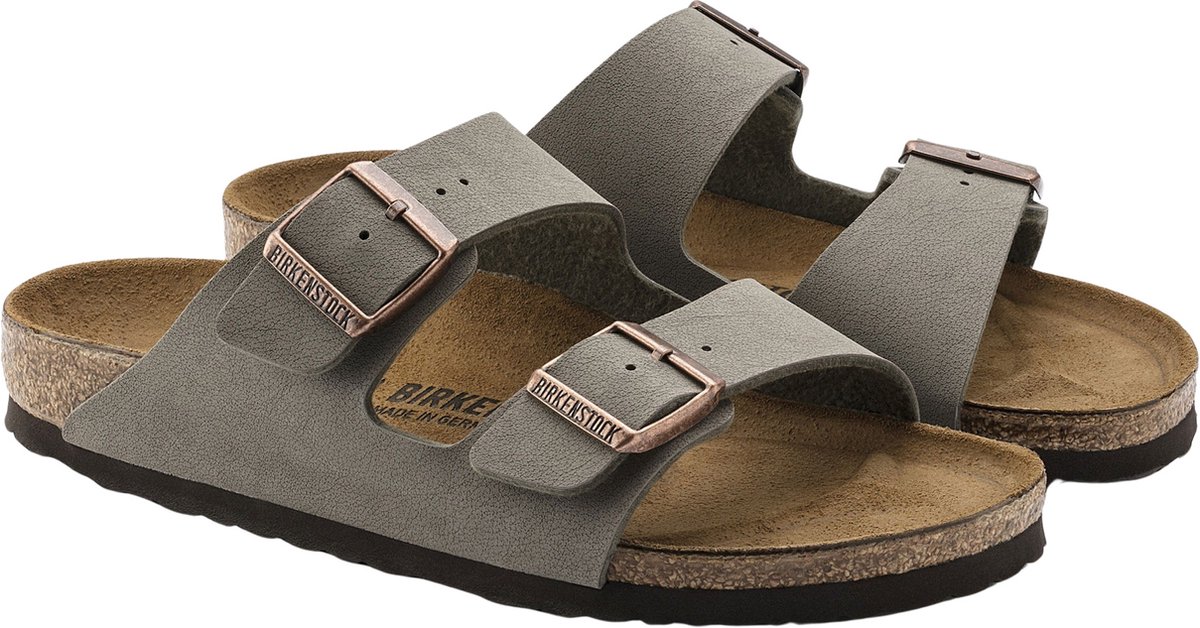 Birkenstock Arizona Regular Birko-Flor Nubuck Gr. 42 Grau Unisex