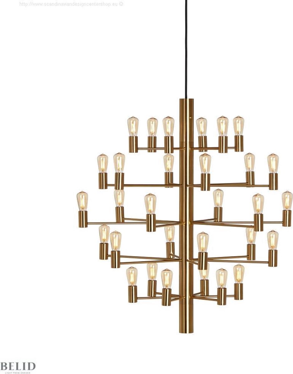 Manola 30 Kronleuchter Satin Brass Herstal - Esszimmer - Metall