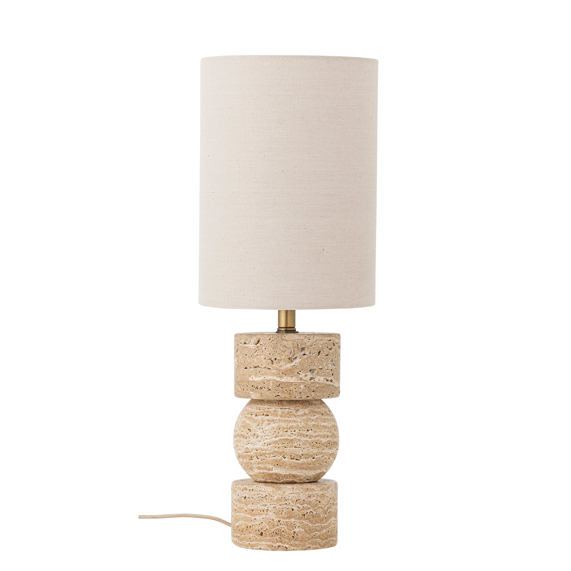 Marci Tischlampe, natur, 53 cm, Travertin Bloomingville - Wohnzimmer - Landhaus / Rustikal - Stein - Einflammig