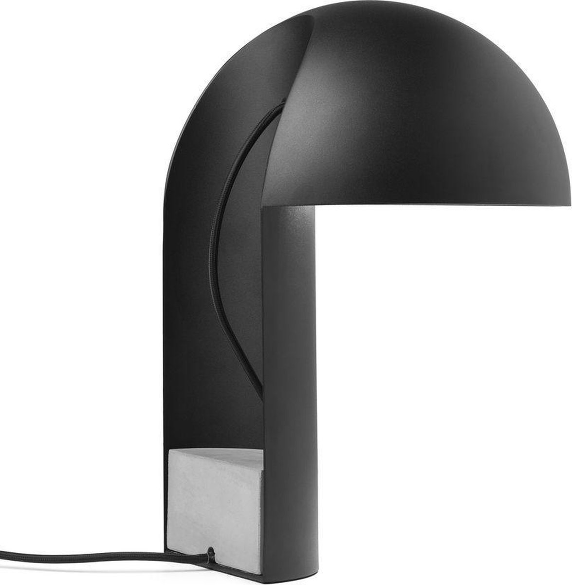 Leery Tischlampe, schwarz, Höhe 40 cm, Stahl, E27 GEJST - Wohnzimmer - Design - Metall - Mit Schirm