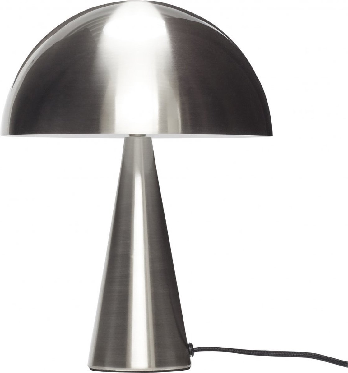 Mush Tischleuchte Small Nickel Mush Mini Hübsch - Wohnzimmer - Design - Metall - Einflammig