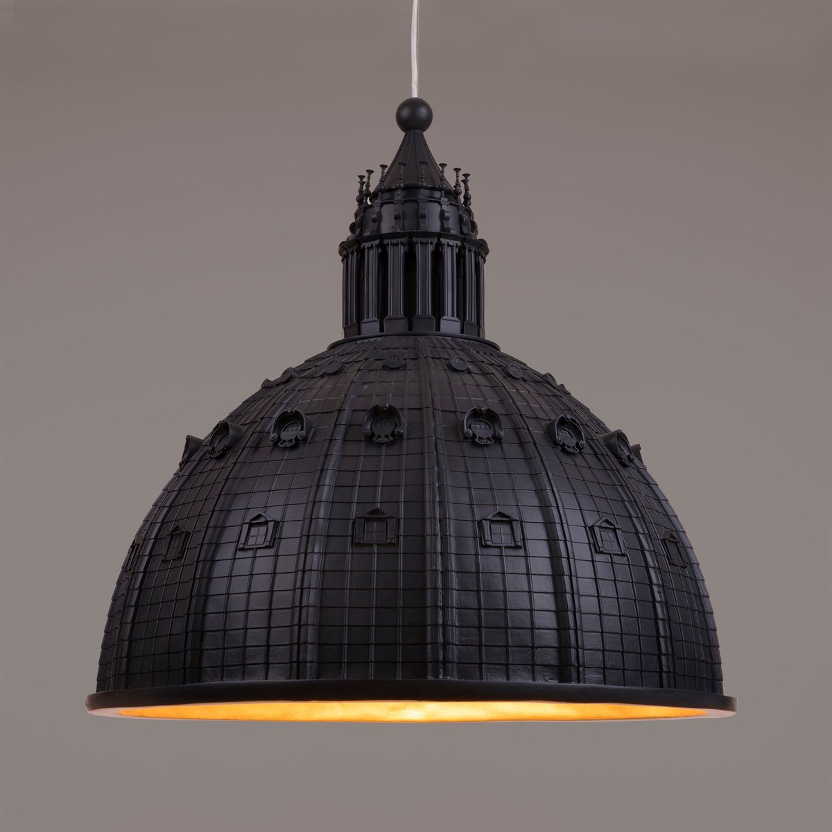 Cupolone Quarantacincinque Pendelleuchte Ø45 Grey SELETTI - Wohnzimmer - Kunststoff