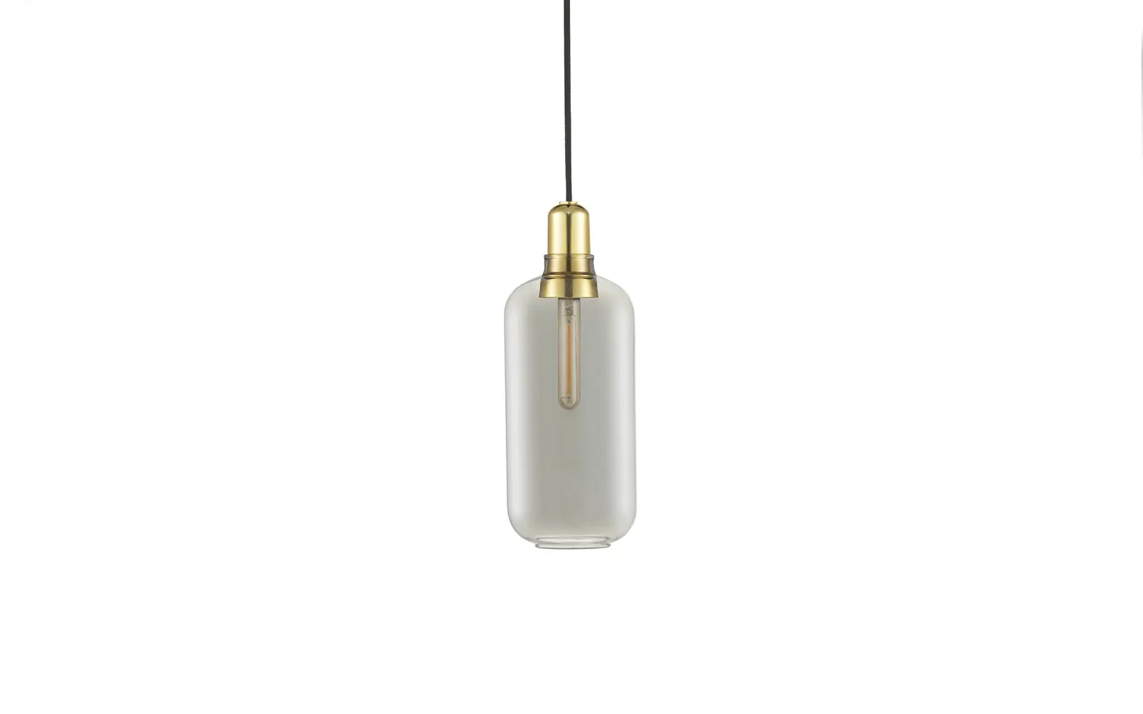 Amp Pendelleuchte Large Rauch/Messing Normann Copenhagen - Wohnzimmer - Glas
