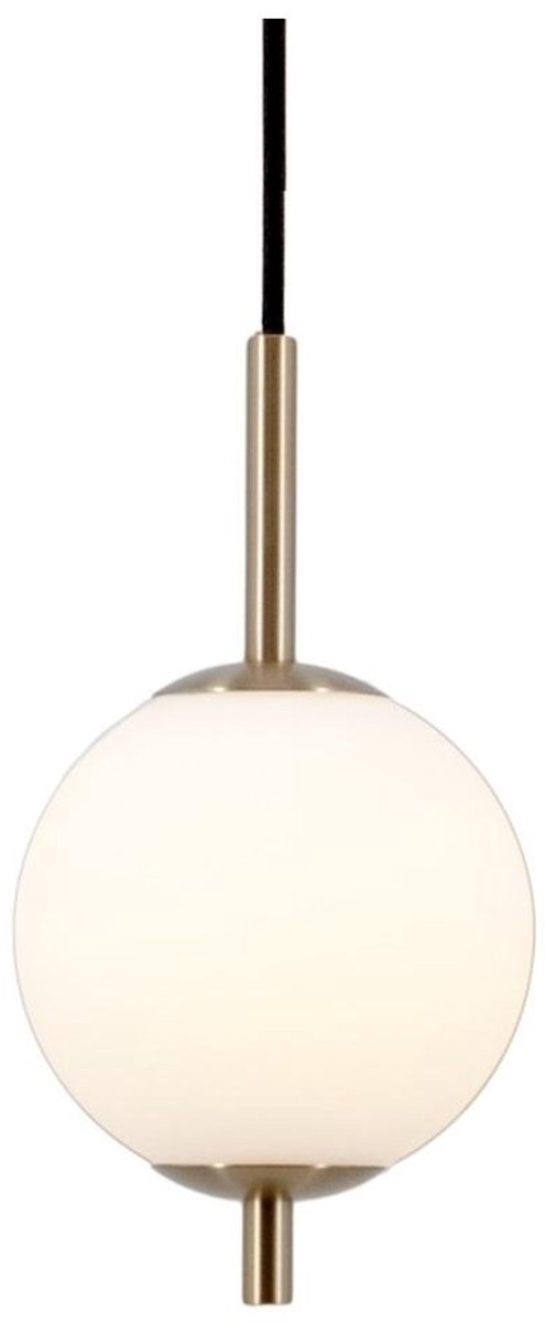 Audrey 1 Pendelleuchte Plated Brass/White Opal UMAGE - Wohnzimmer - Glas