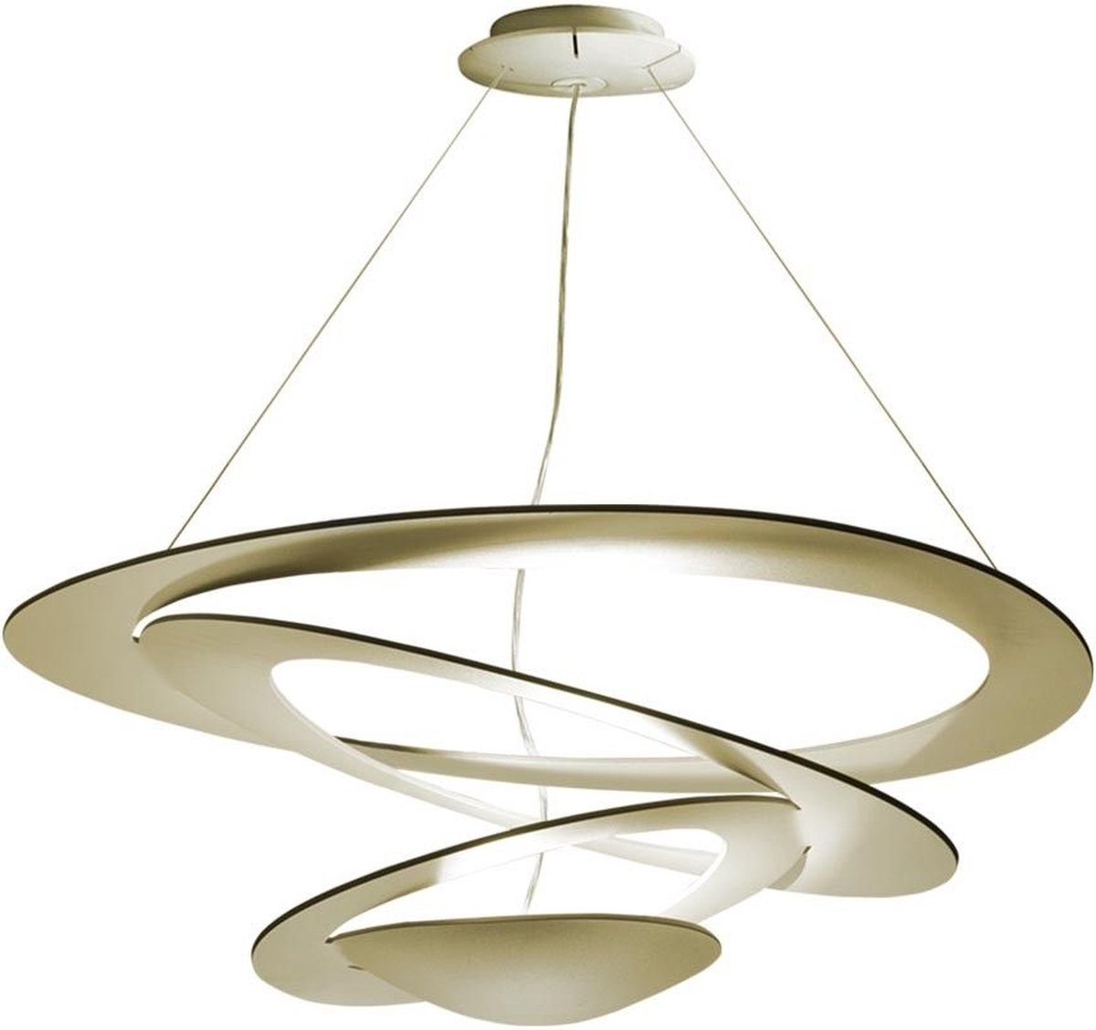 Pirce LED Pendelleuchte Gold Artemide - Wohnzimmer - Design - Metall - Einflammig