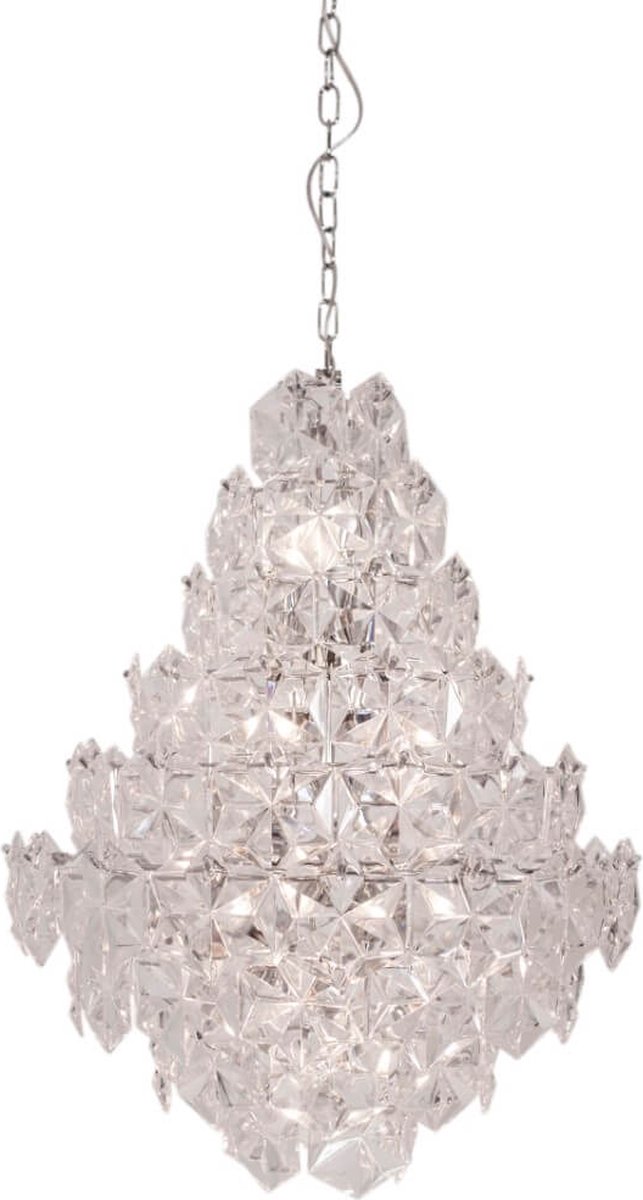 Monarque Grande Pendelleuchte Ø57 Chrome/Clear By Rydéns - Wohnzimmer - Design - Kunststoff - Einflammig