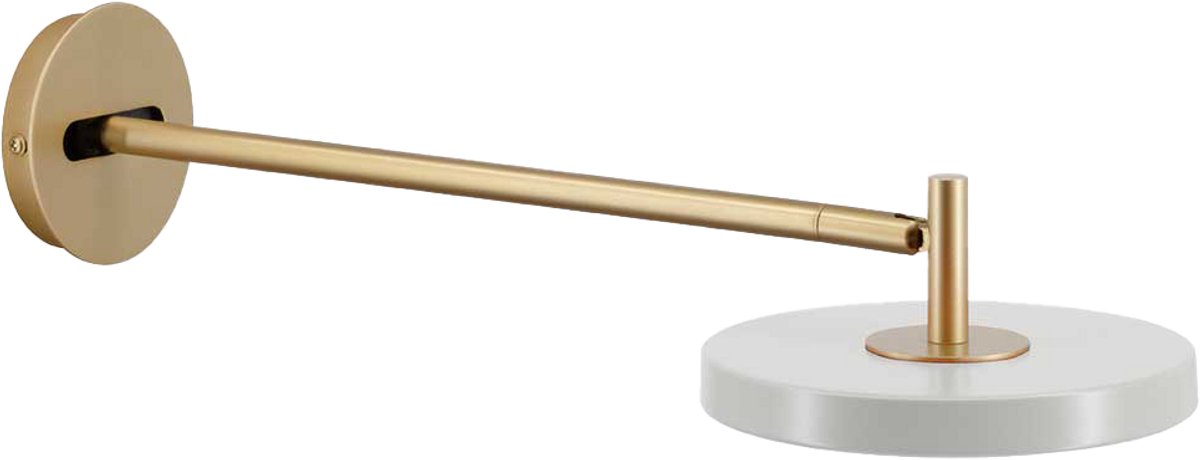 Asteria Long LED-Wandlampe, grau/messing, Stecker UMAGE - Wohnzimmer - Design - Metall - Einflammig