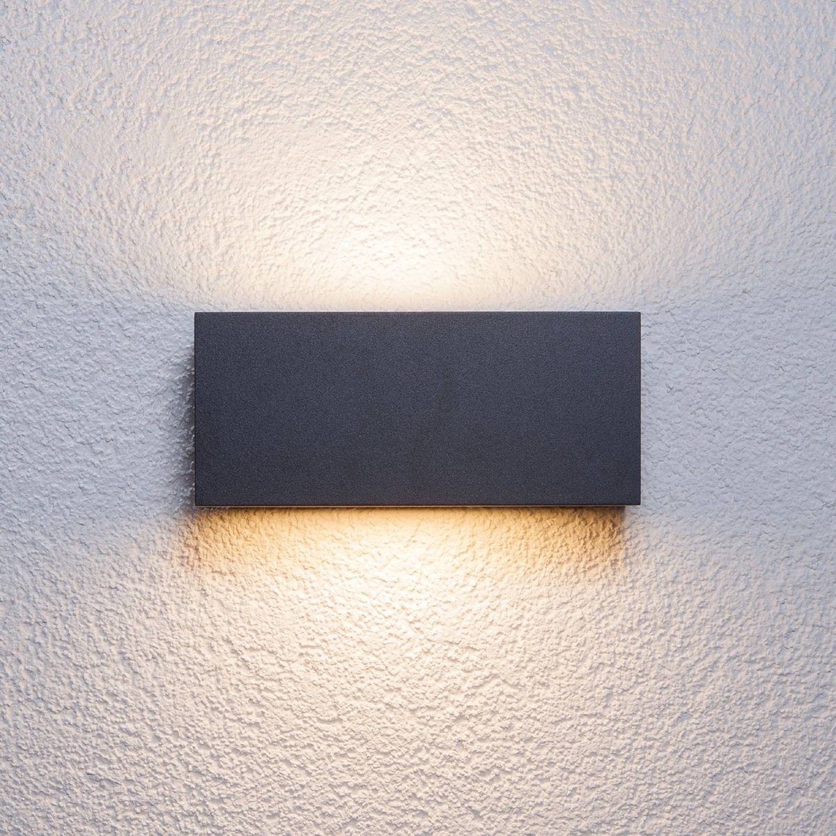 Bente Außenwandleuchte Graphite Lucande - Balkon - Modern - Metall - Eckig