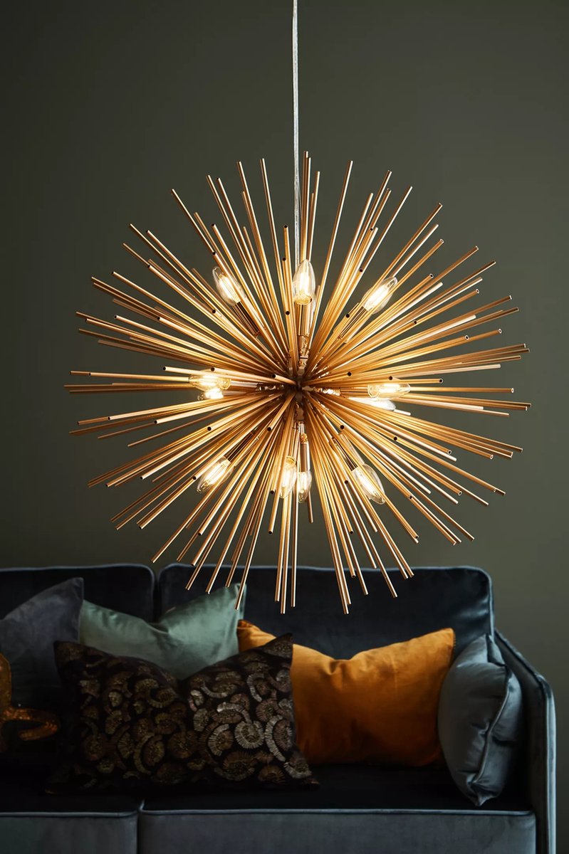 Soleil Kronleuchter Gold Markslöjd - Wohnzimmer - Metall - Mehrflammig
