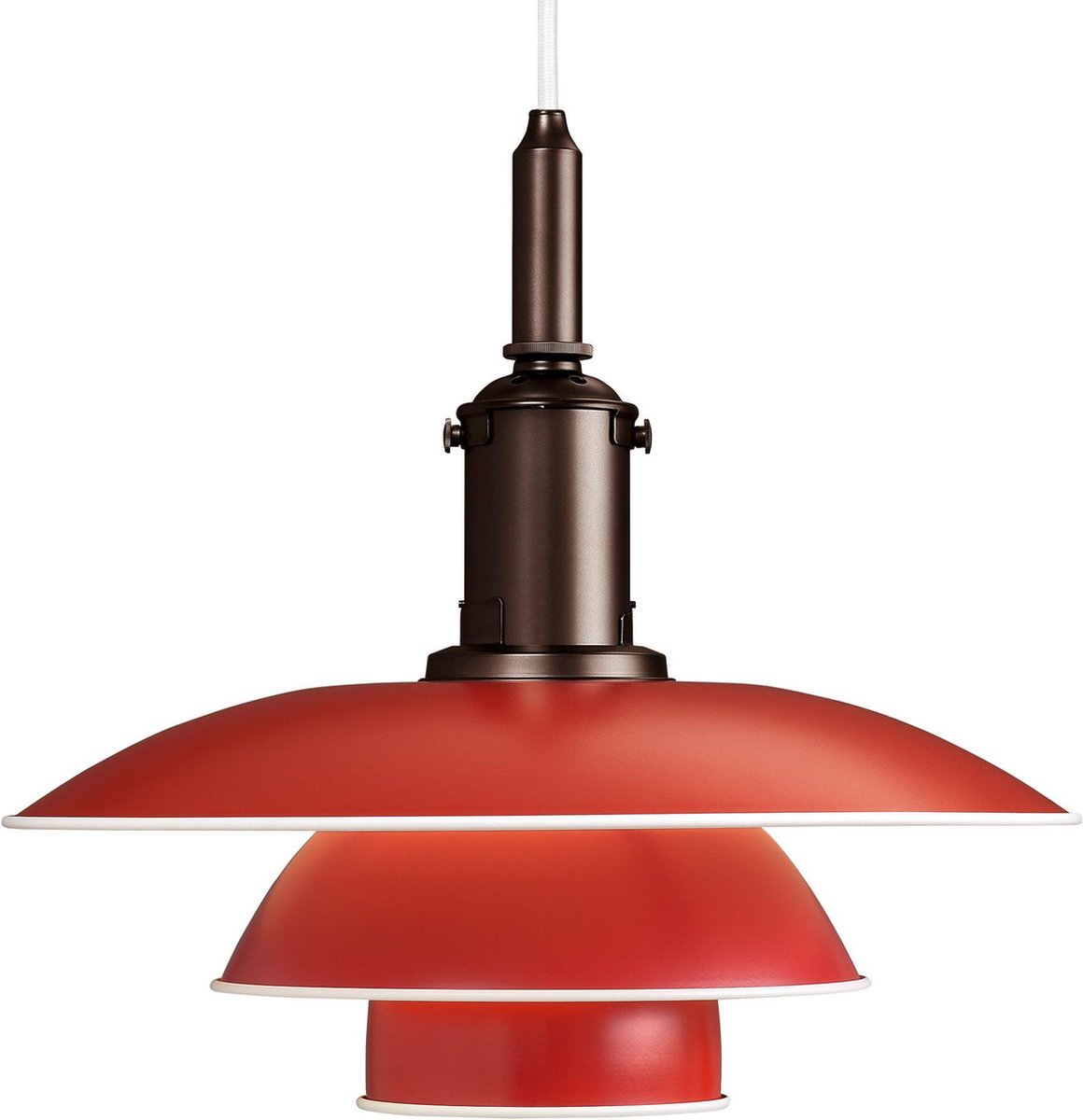 PH 3½-3 Pendelleuchte Rot PH 3 1/2-3 Louis Poulsen - Wohnzimmer - Design - Metall - Einflammig