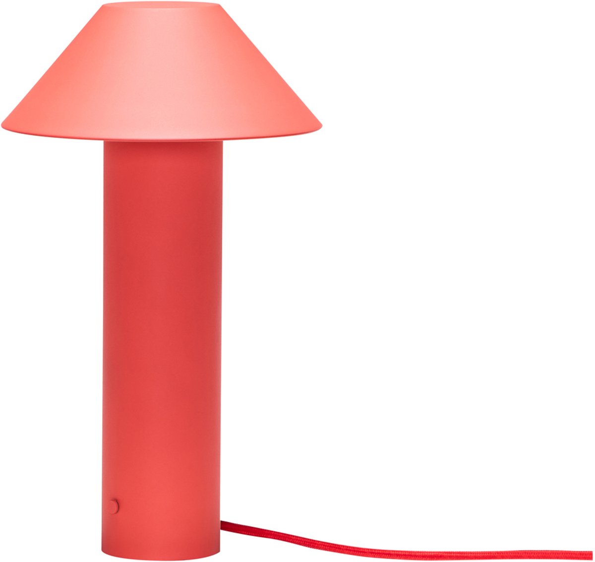 Tower Tischleuchte LED rot Höhe 32 cm Hübsch - Wohnzimmer - Modern - Metall - Mit Schirm