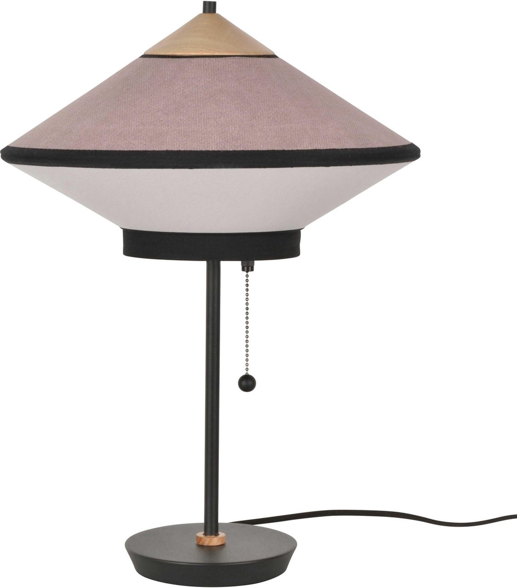 Cymbal Tischleuchte Powder Pink Cymbal S Forestier - Wohnzimmer - Design - Stoff / Textil - Mit Schirm