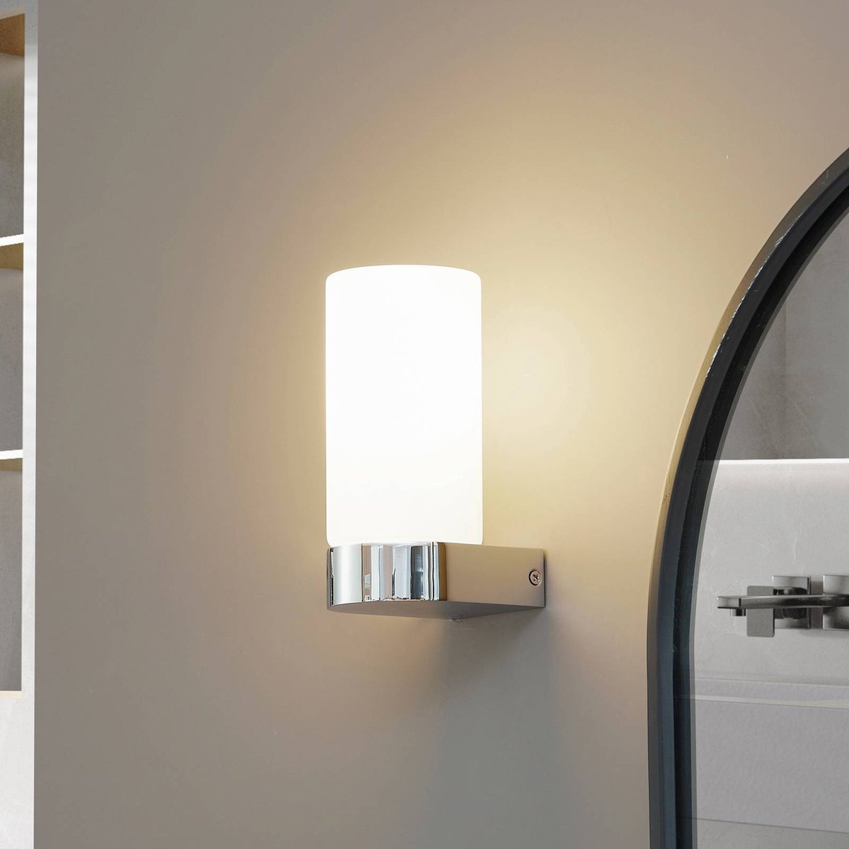 Basolo Wandleuchte H17,2 IP44 Chrom Lucande - Badezimmer - Modern - Einflammig