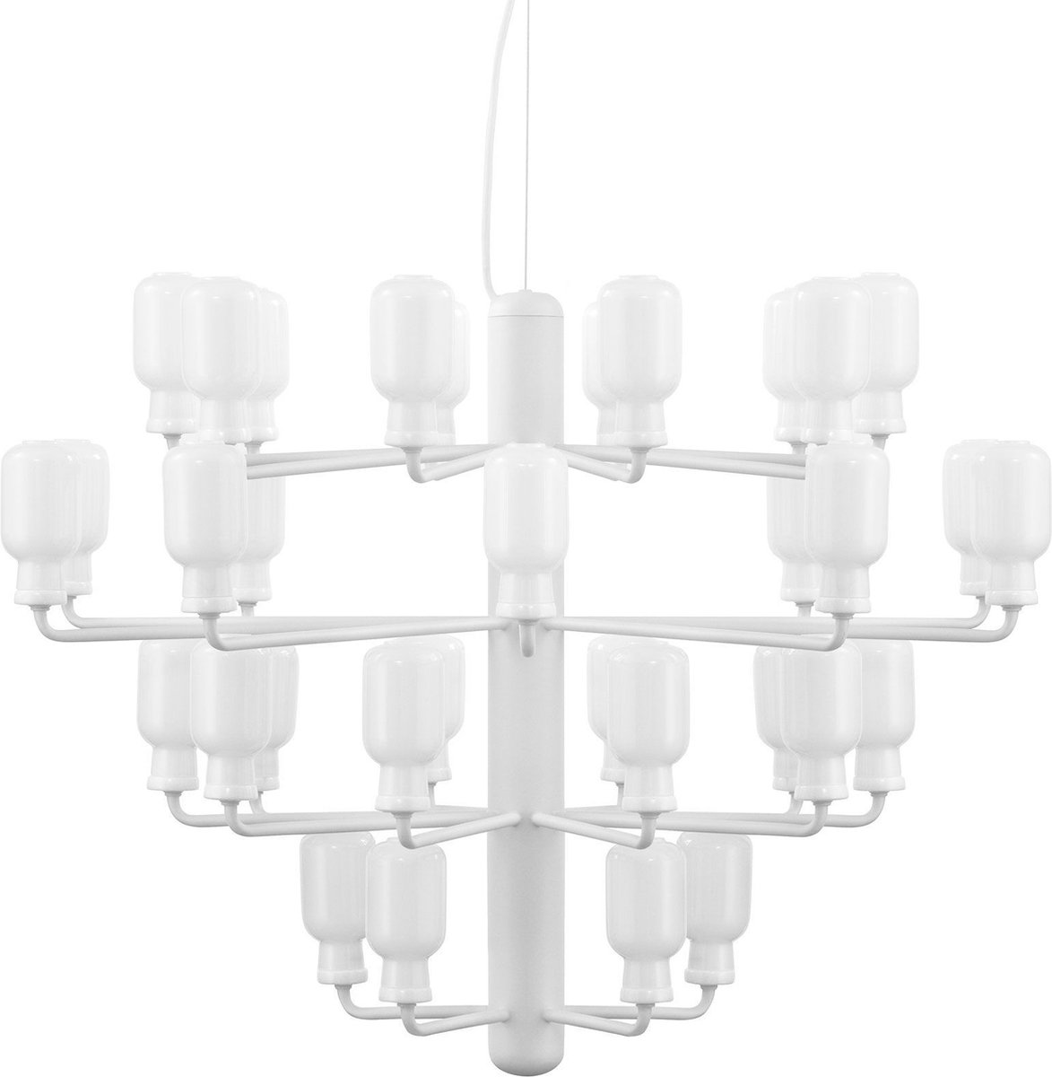 Amp Chandelier Large White Normann Copenhagen - Wohnzimmer - Metall