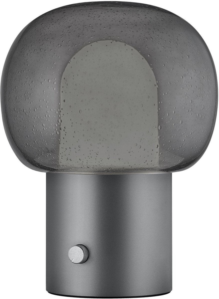 Iris LED Tischleuchte Gunmetal Blomus - Wohnzimmer - Aluminium