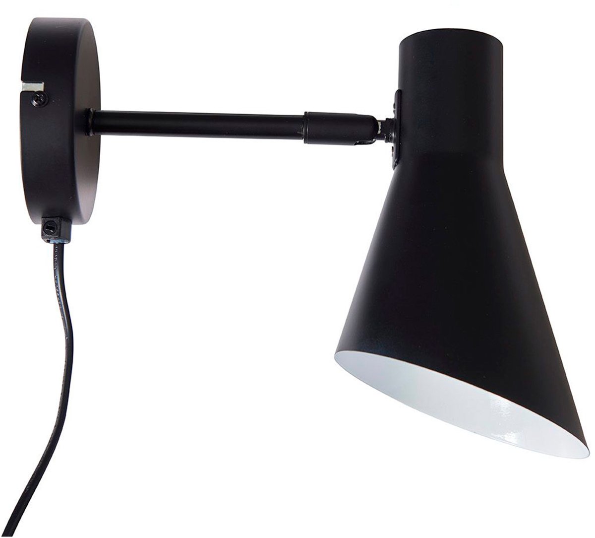 DL12 Wandleuchte Black Denver Dyberg Larsen - Wohnzimmer - Skandinavisch - Metall - Einflammig